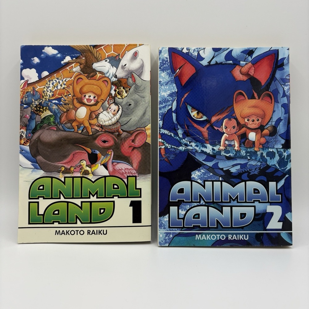 Kodansha Animal Land Vol 1-2 Makoto Raiku Manga Paperback Set OOP Paperback